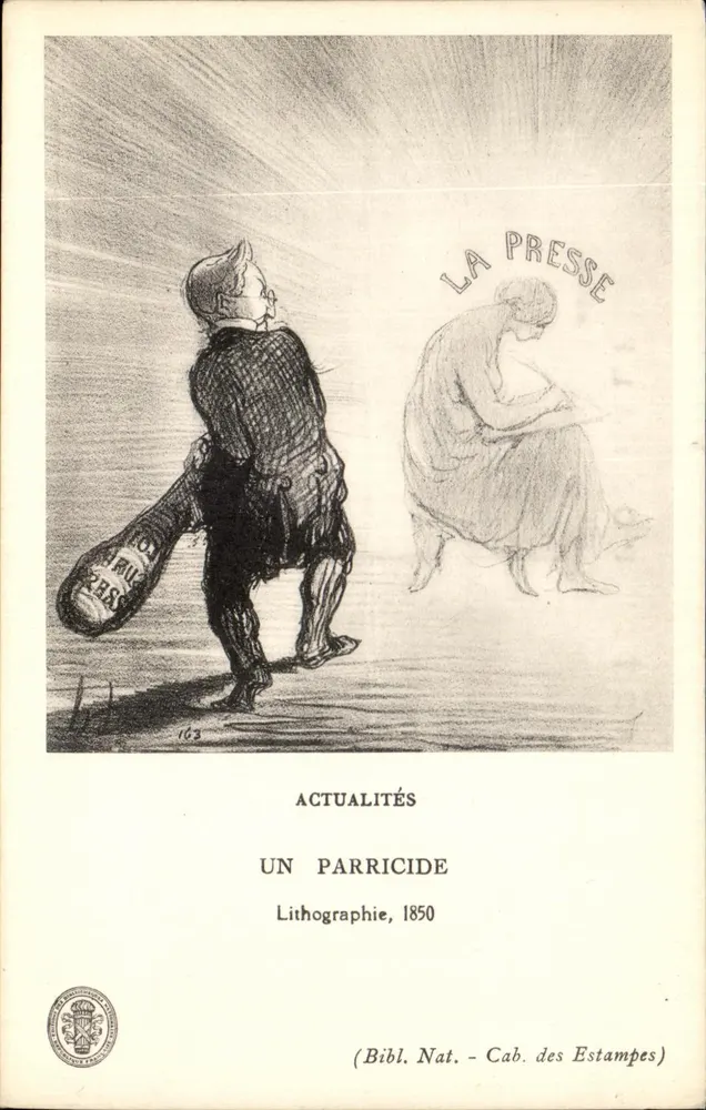 Ein Vatermörder — Lithografie, 1850 — Nationalbibliothek, Kabinett der Drucke - Vorderseite