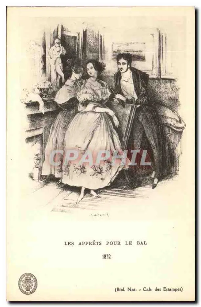 Os preparativos para a festa — 1832 — Bibliothèque nationale, Cabinet des Estampes - Frente