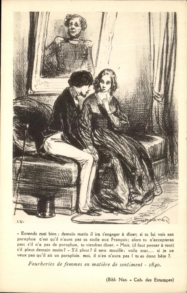 Frauentäuschungen in amourösen Angelegenheiten — 1840 — (Bibl. Nat. - Cab. des Estampes) - Vorderseite
