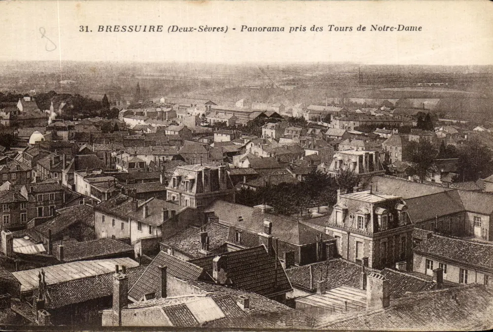 Bressuire (Deux-Sèvres) — Panorama aus den Türmen der Notre-Dame — Phototype Jehan-Poupin, Mortagne - Vorderseite