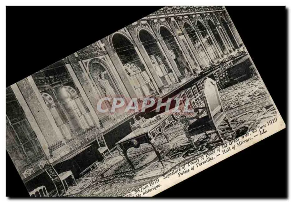 Unterschrift des Vertrags von Versailles — Halle der Spiegel — 28. Juni 1919 - Vorderseite