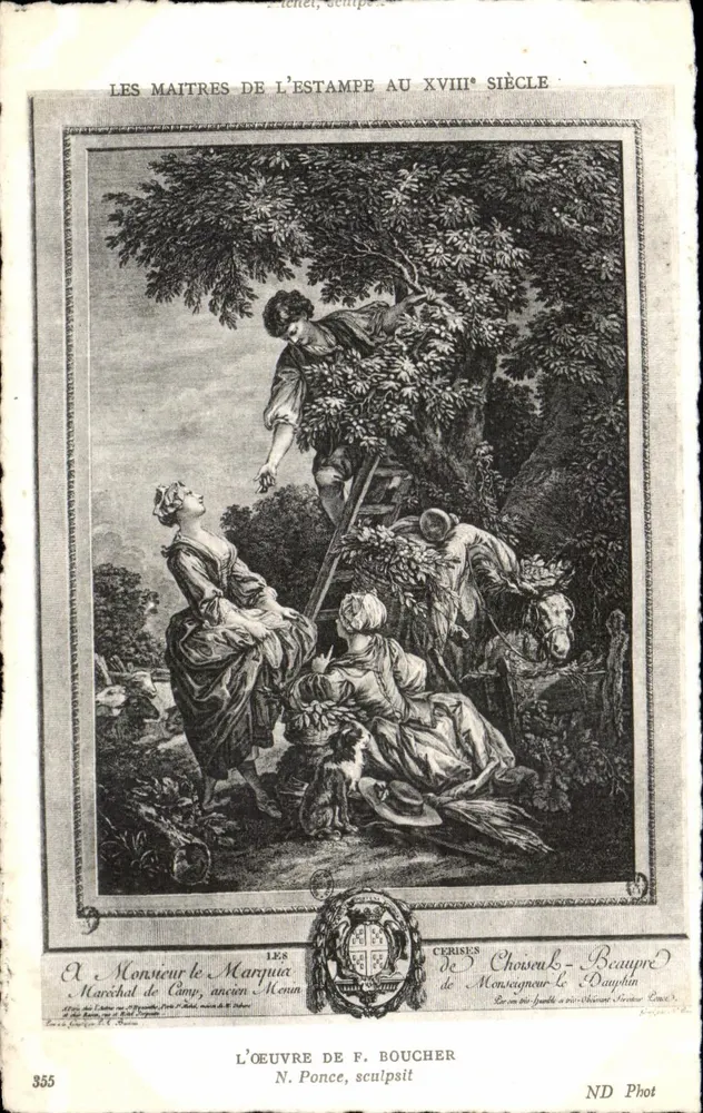 Die Meister der Kupferstechkunst im 18. Jahrhundert — Das Werk von F. Boucher, N. Ponce sculp. — ND Phot, n° 355 - Vorderseite