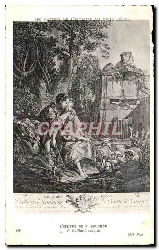 O Agradável — A obra de F. Boucher — R. Gaillard, escultor — ND Phot - Frente