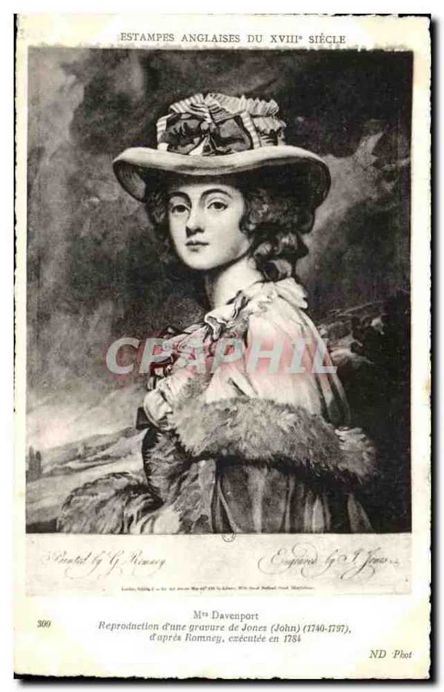 Frau Davenport — Englische Kupferstiche des 18. Jahrhunderts — ND Phot - Vorderseite