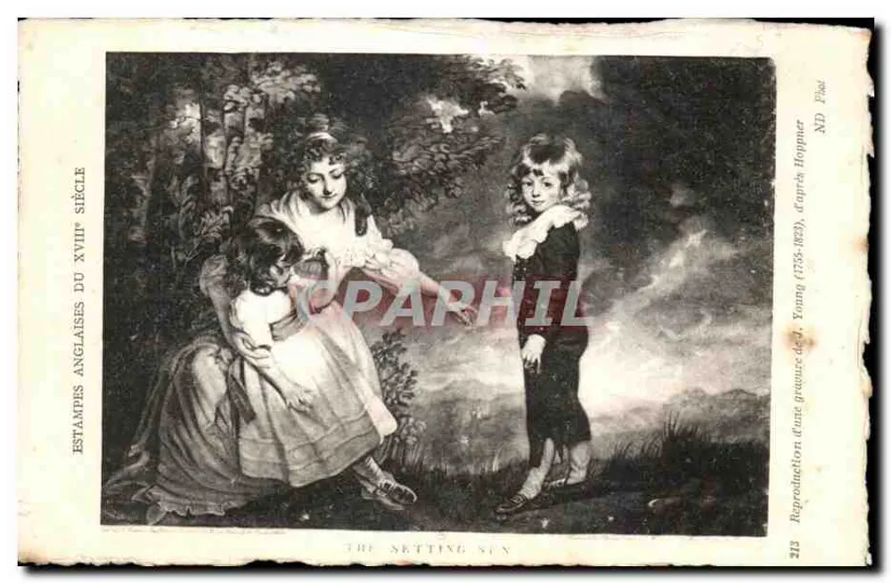 La scène du soir — reproduction d'une gravure de Yong (1755-1829), d'après Hopper, éditeur ND Pial, n°213 - Frente