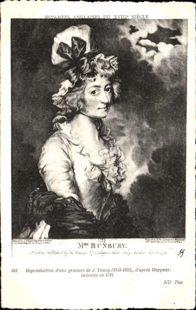 Mrs Bunbury — Englische Kupferstiche des 18. Jahrhunderts — ND Phot - Vorderseite