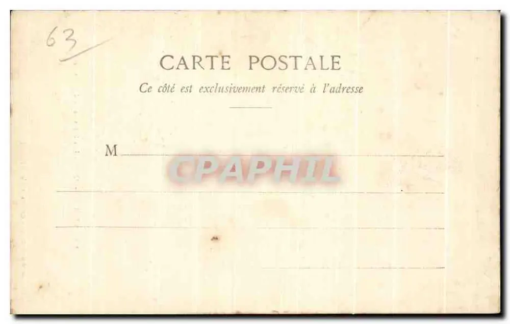 O Mont-Dore - Os Banhos de Pés (Homens) — Lib. Bougé-Béal, 21, Rue de l’Ecu, Clermont-Ferrand - Verso