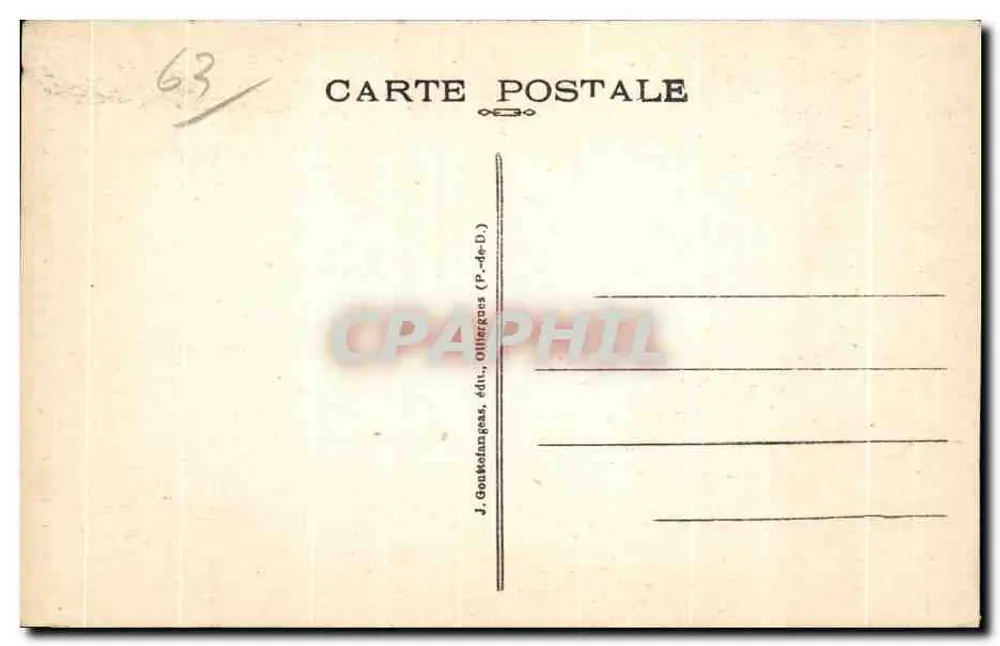Innenansicht der Kirche - Historisches Denkmal (12. Jahrhundert) — Royat-les-Bains, Auvergne — G. D'O., Nr. 428 - Rückseite
