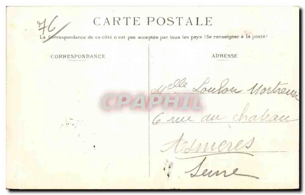 DIEPPE - Hotel Regina - Das Alte Schloss — Edition des Galeries Parliennes - Rückseite