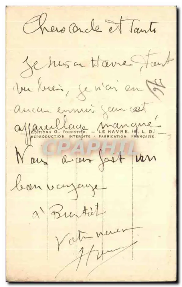 Le Havre — Boulevard Albert Ier e a Praia — Foy, n°186 - Verso