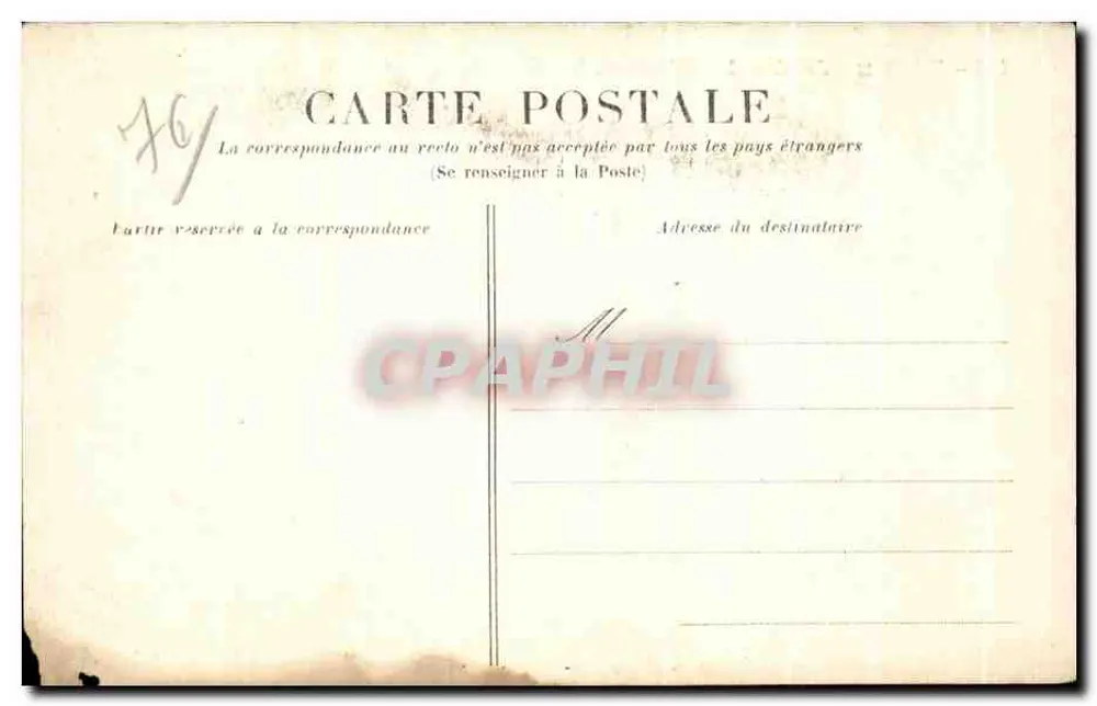 Rouen - Jardin des Plantes. La Grande Serre — anonymer Verleger, n° 449 - Rückseite