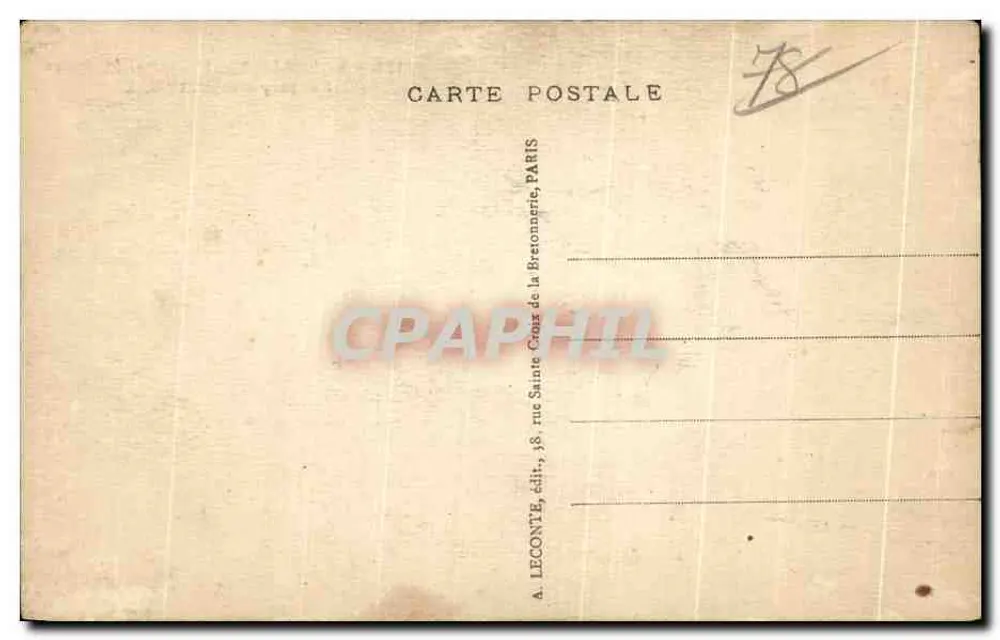 Versailles - Das Militärkrankenhaus - A. L. - Rückseite