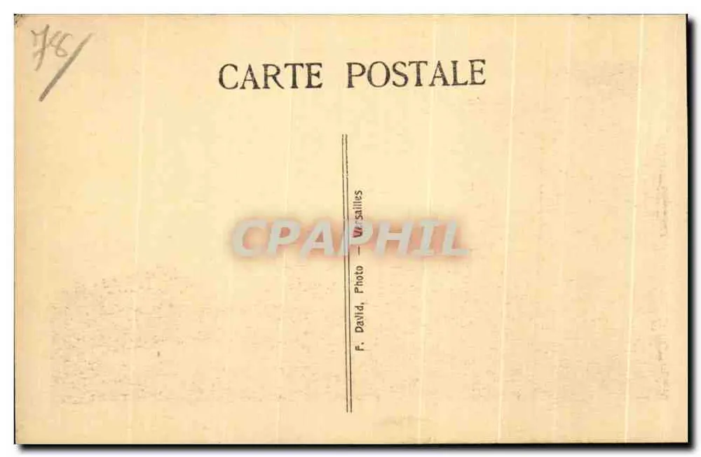 Tal der Chevreuse — Schloss Madeleine — Alter Wallweg — F. David, Vr-sailles - Rückseite