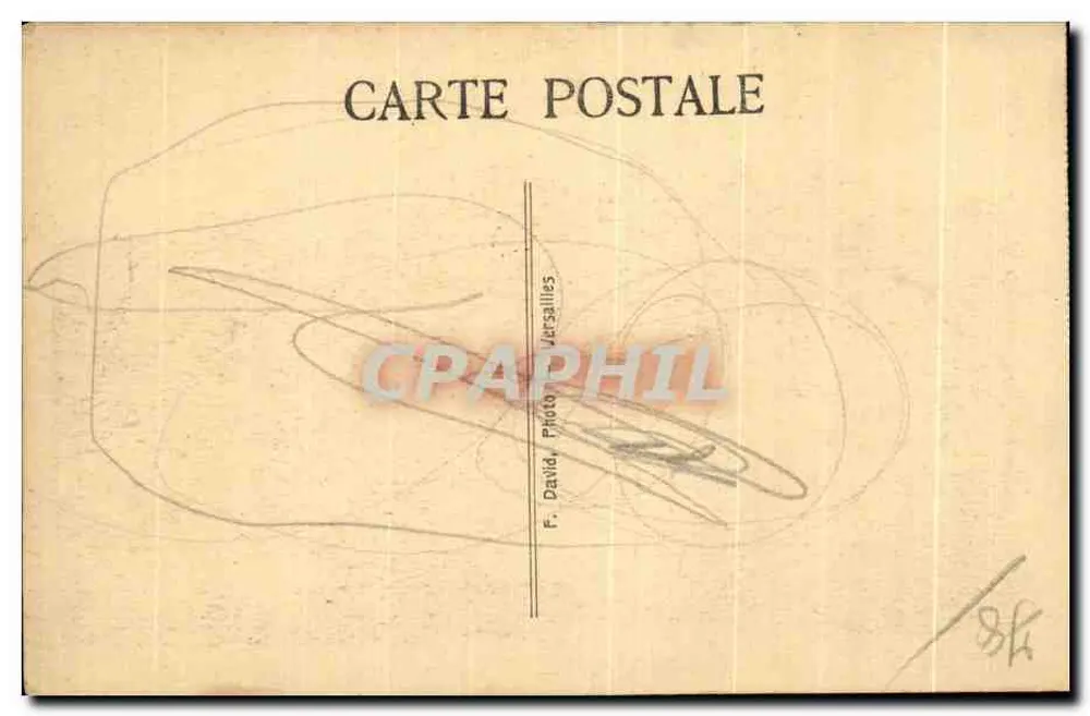 Chevreuse — Ursprüngliche Ansicht des Schlosses de la Madeleine — Zeichnung von F. David - Rückseite