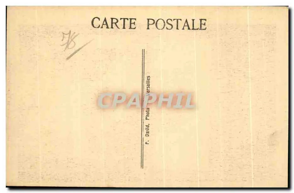 Ansicht von Chevreuse und Schloss der Madeleine — errichtet 975, zerstört 1624 — F. David, Photo Versailles - Rückseite