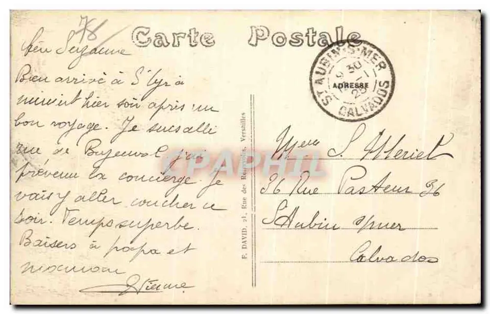 Saint-Cyr — Vue partielle de l'École — Éditeur Lecointe, Paris - Verso