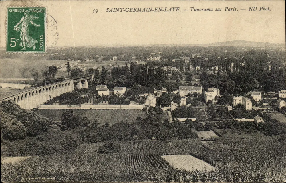 Saint-Germain-en-Laye — Panorama sobre Paris — ND Phot. - Frente