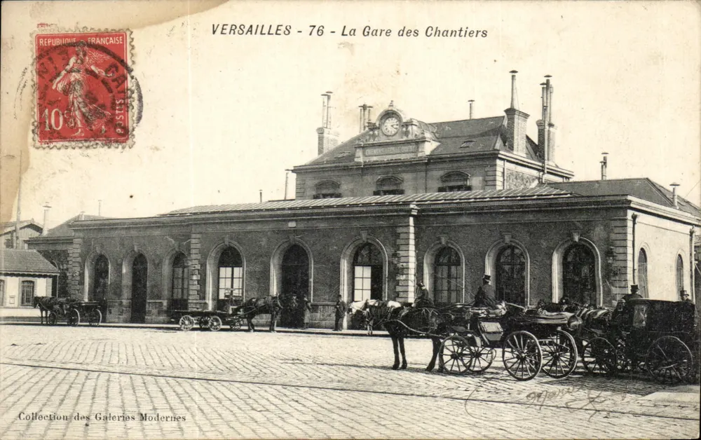 Versailles - 76 - La Gare des Chantiers — éditeur Collection des Galeries Modernes, n° de série non visible - Frente