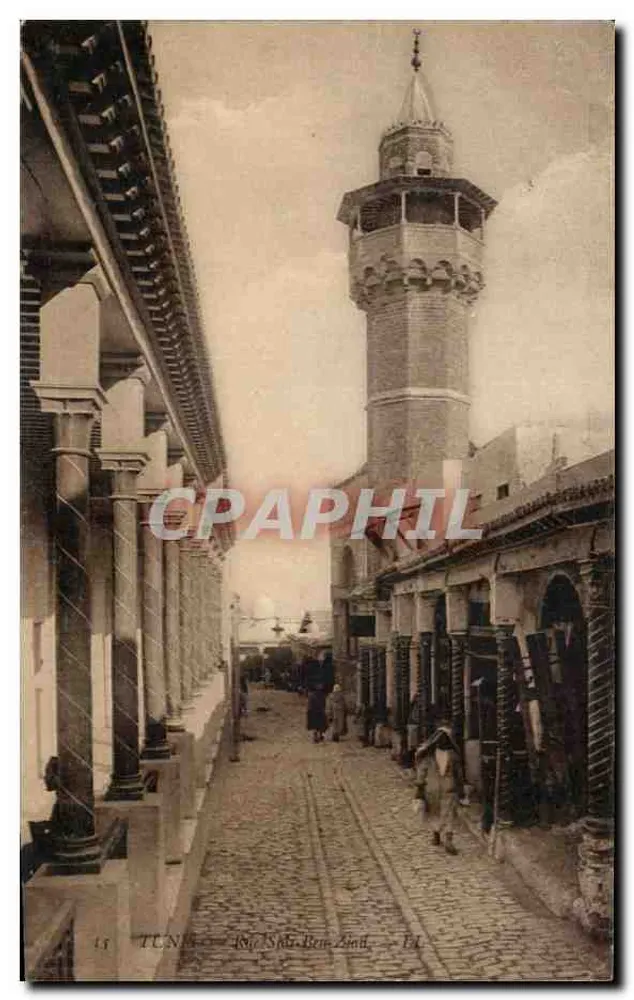 Túnez — Rue Sidi-Ben-Ziad — editor TUNIS, n° 15 - Anverso