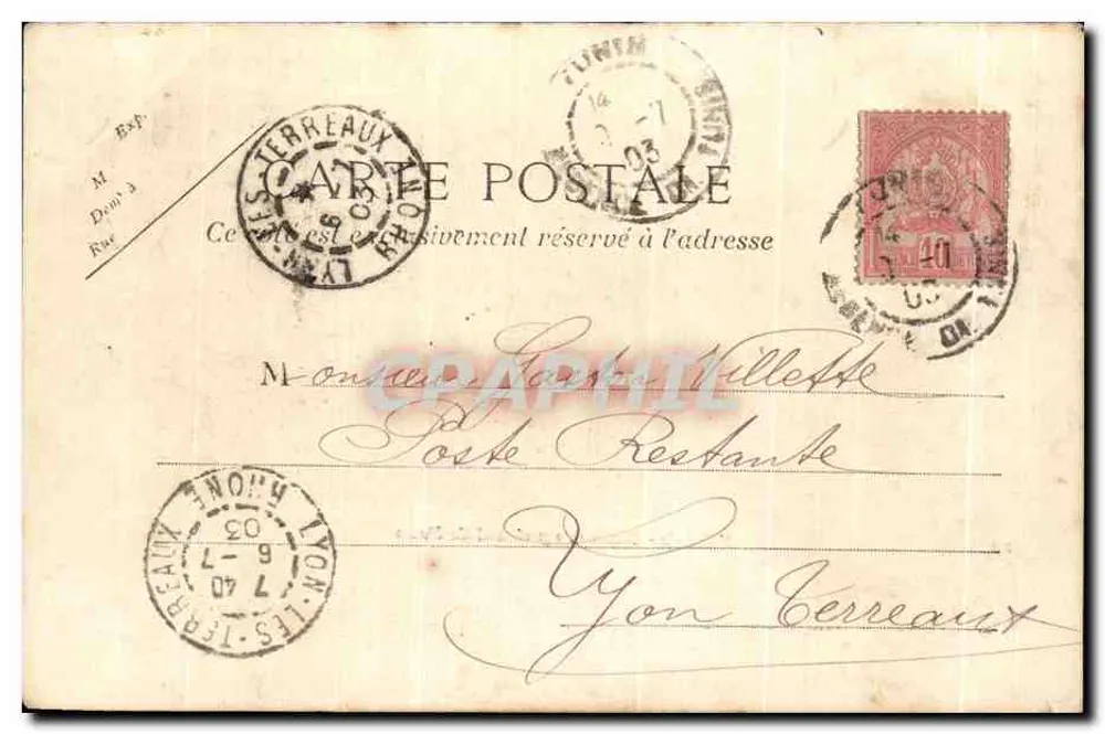 Tunesien - Kamel, das Wasser zieht — J. Getser - Alger, Nr. 90 - Rückseite