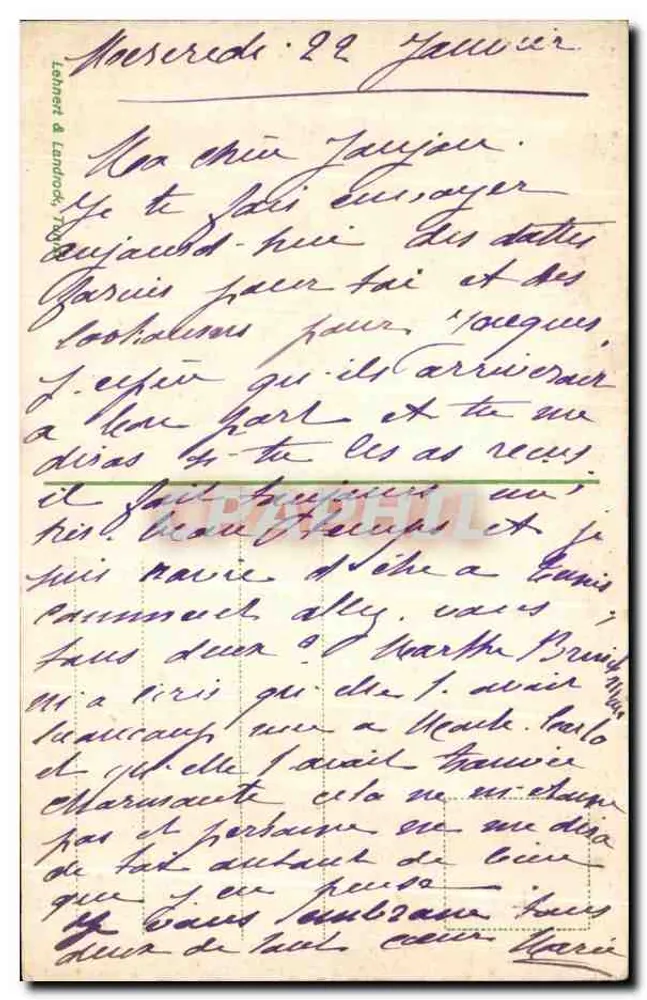 Gebet in der Wüste — Serie 579 — Verlag Lefèvre & Landrock, Toulouse - Rückseite