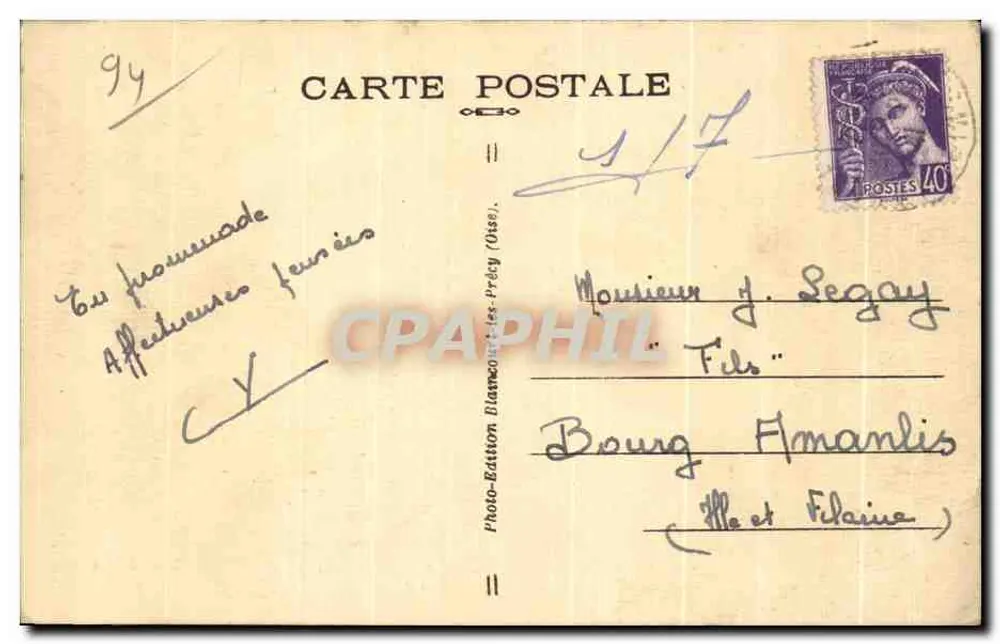 La Varenne-Saint-Hilaire (Seine) — Ufer der Marne — Verlag Filliaux - Rückseite