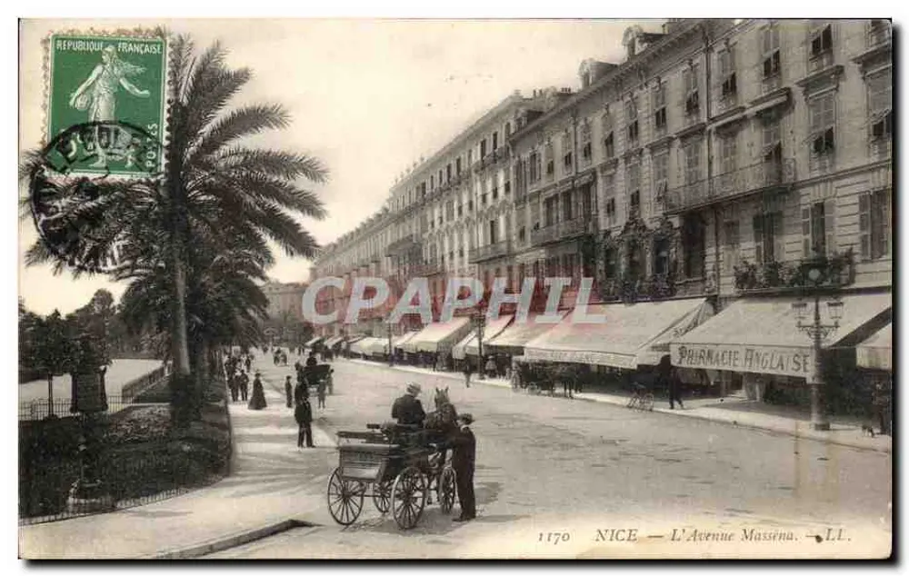 NICE — L'Avenue Masséna — LL. n°1170 - Vorderseite