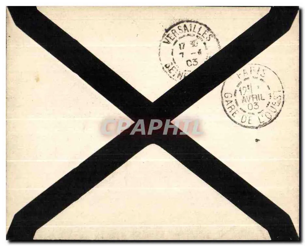 Bobigny — 7. April 1903 — 15-Cent-Stempel und Poststempel von Bobigny - Rückseite