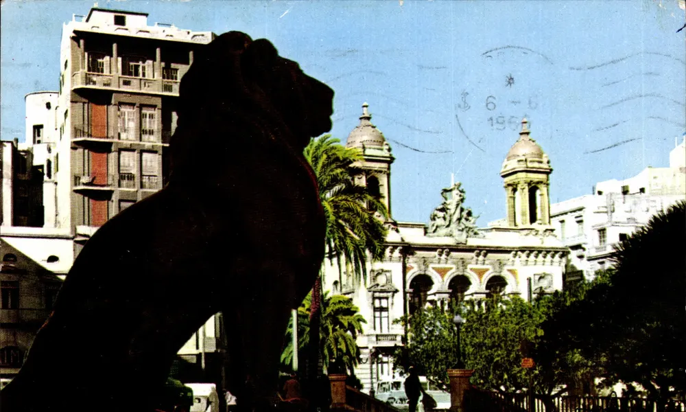 Statue des Löwen — Place de la République — Algerien, 1966 - Vorderseite