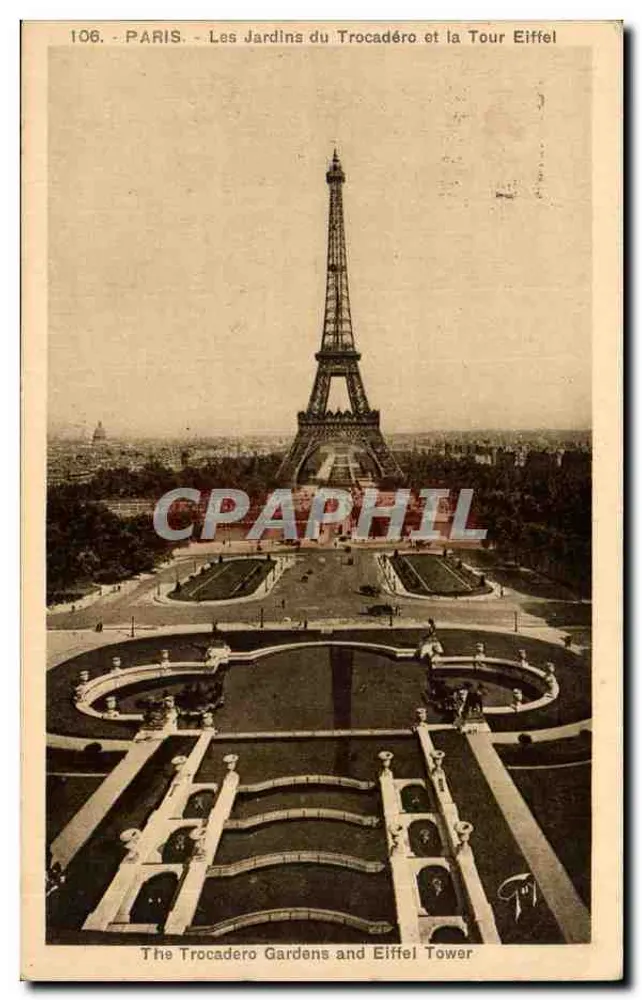Paris - Die Gärten des Trocadéro und die Eiffelturm — 106 - Vorderseite