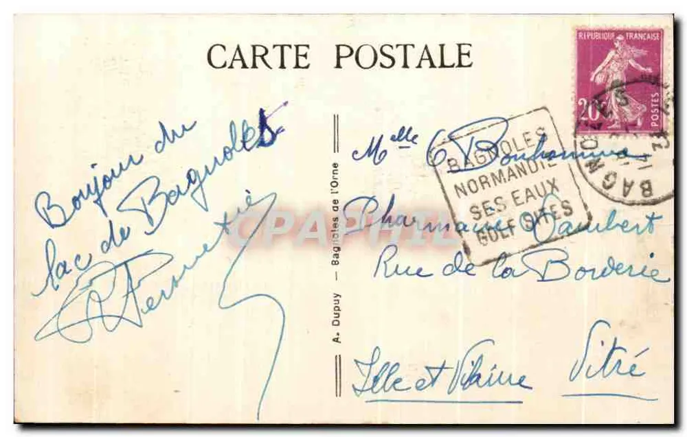 Baîgnolles-de-l'Orne — Allgemeiner Blick auf die Thermalanlage — Verlag unbekannt, Nr. 2 - Rückseite