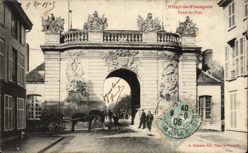 Vitry-le-François — Porta do Ponte — A. Simonis, editor, Vitry-le-François - Frente