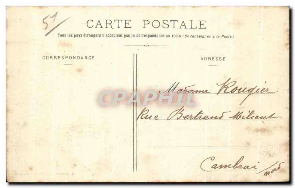 Vitry-le-François — Porta do Ponte — A. Simonis, editor, Vitry-le-François - Verso