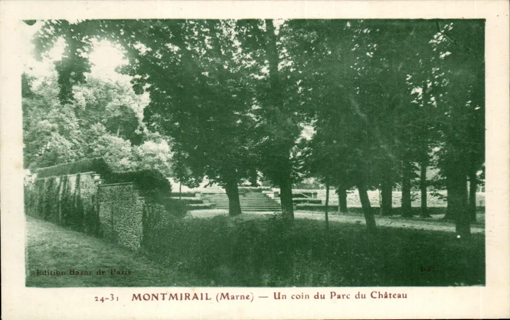 Montmirail (Marne) — Ein Eckbereich des Schlossparks — Edition Bazar de Paris, Nr. 24-31 - Vorderseite