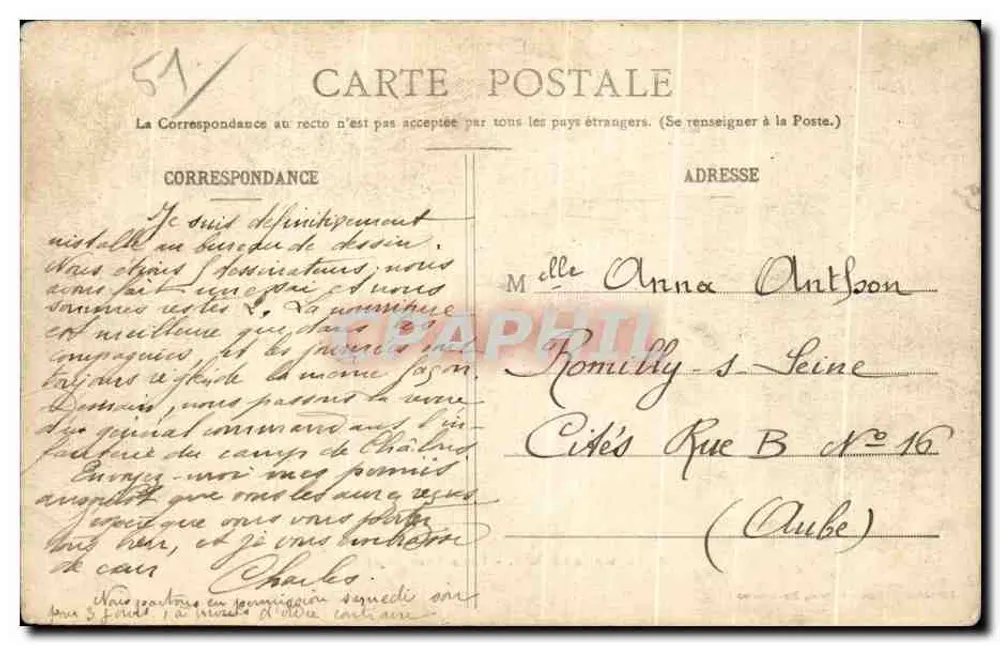 Camp de Châlons — École Normale de Tir — editor desconhecido, n°9 - Verso