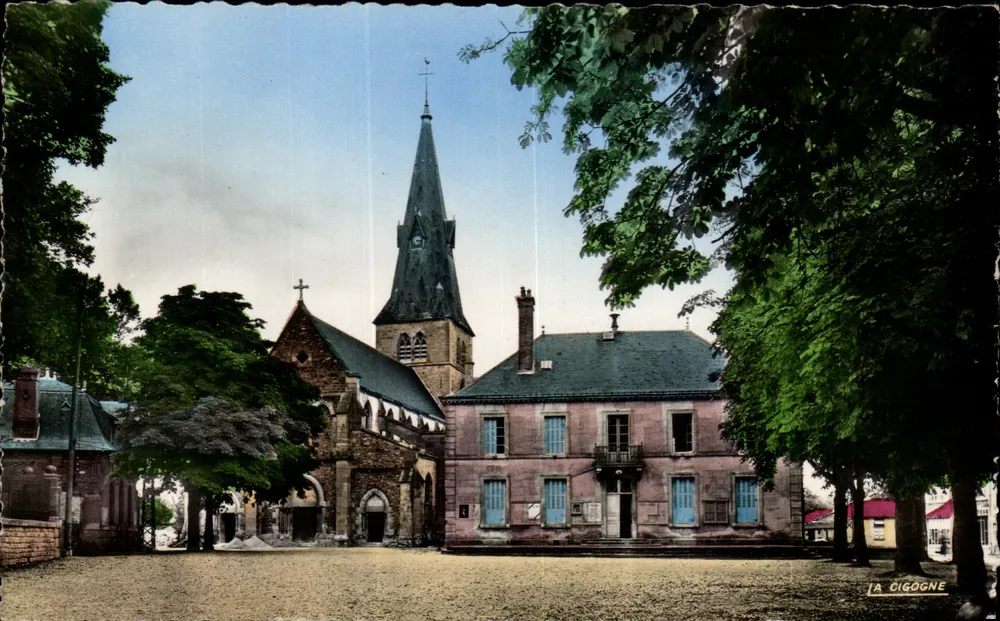 Suippes (Marne) — Kirche und Rathaus — Der Storch - Vorderseite
