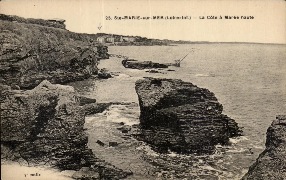 Ste-MARIE-sur-MER (Loire-Inf.) — Die Küste bei Ebbe — F. Chapeau, Verlag und Druckerei, Nantes - Vorderseite