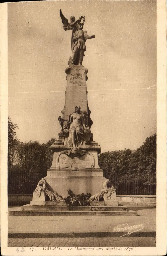 Calais - Der Gedenkstein für die Gefallenen von 1870 — Harmignies - Vorderseite