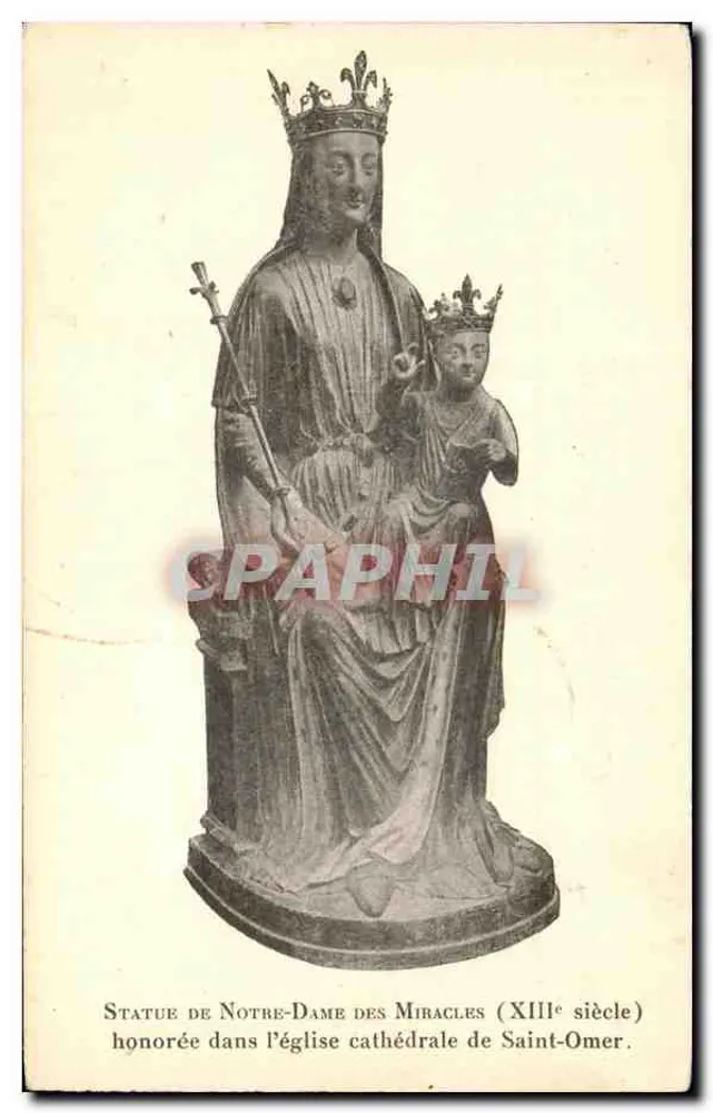 Statue der Notre-Dame der Wunder — 13. Jahrhundert — Saint-Omer - Vorderseite