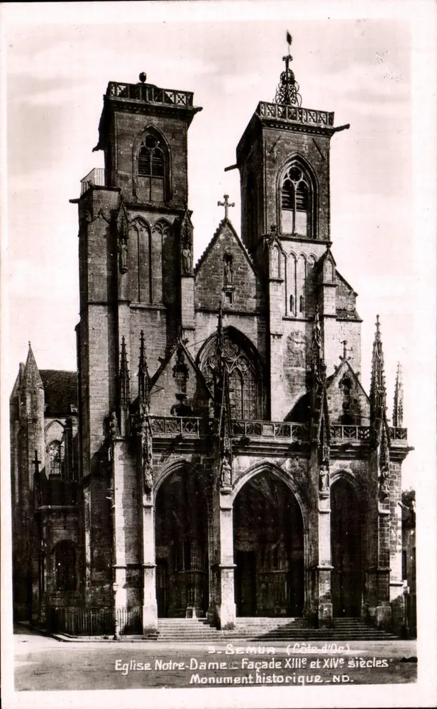 S. Bremun (Côte d'Or) — Igreja de Nossa Senhora, fachada dos séculos XIII e XIV — Monumento histórico - Frente