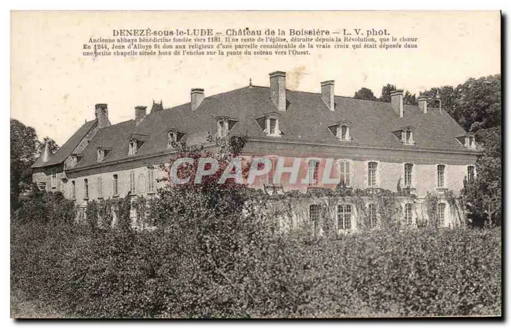 Denezé-sous-le-Lude — Schloss la Boissière — L. V. phot. - Vorderseite