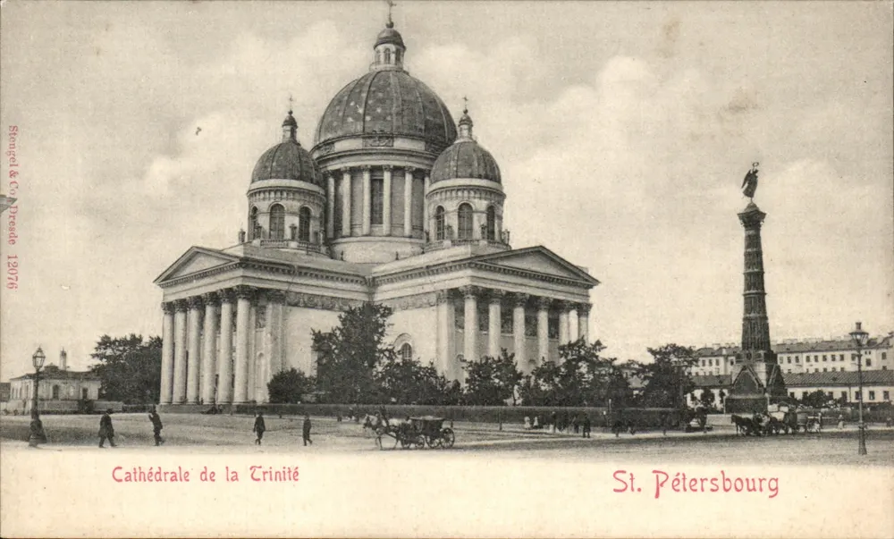 Kathedrale der Dreifaltigkeit — St. Petersburg — Strangel & Cie, Nr. 12076 - Vorderseite