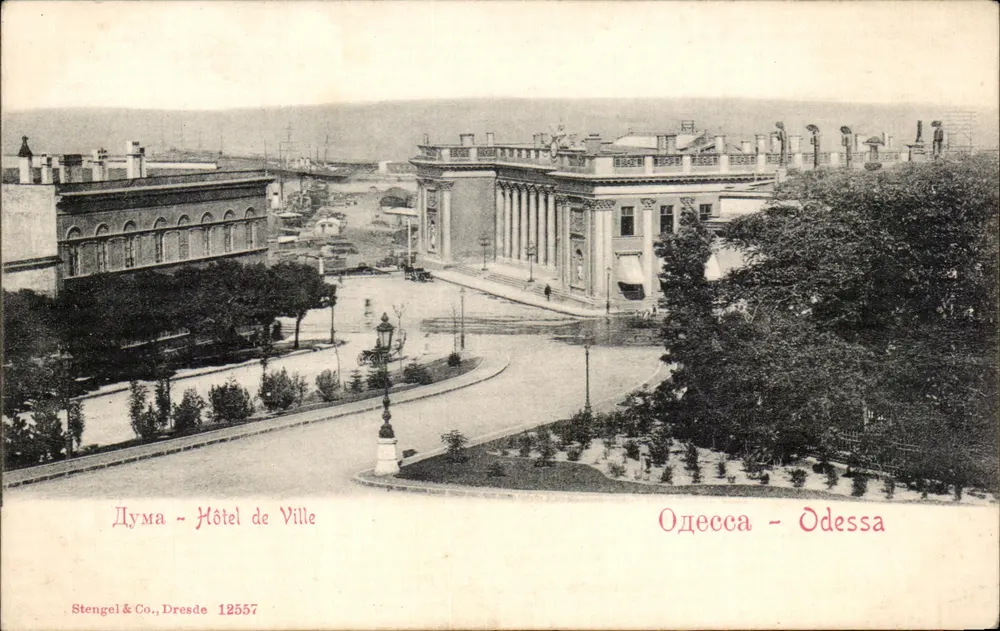 Odessa - Rathaus — Panoramablick — Stengel & Co., Dresden 12557 - Vorderseite