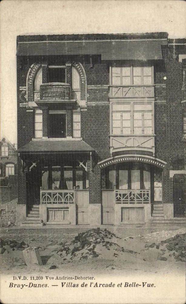 Bray-Dunes — Villen der Arcade und Belle-Vue — D.V.D. 11,260 Vve Andries-Dehorter - Vorderseite