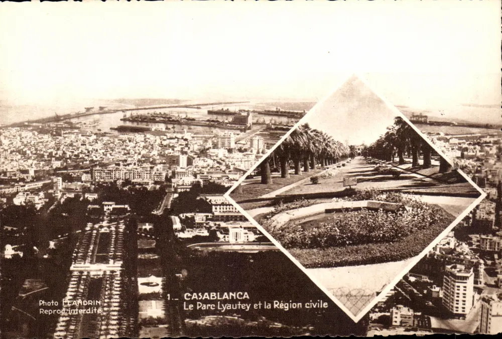 Casablanca — Park Lyautey und die Zivilzone — Foto Flandrin - Vorderseite