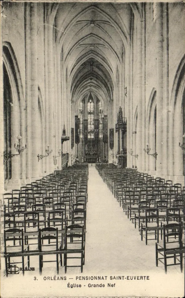 Orléans — Pensionnat Saint-Euverte — Kirche - Kirchenschiff - Vorderseite