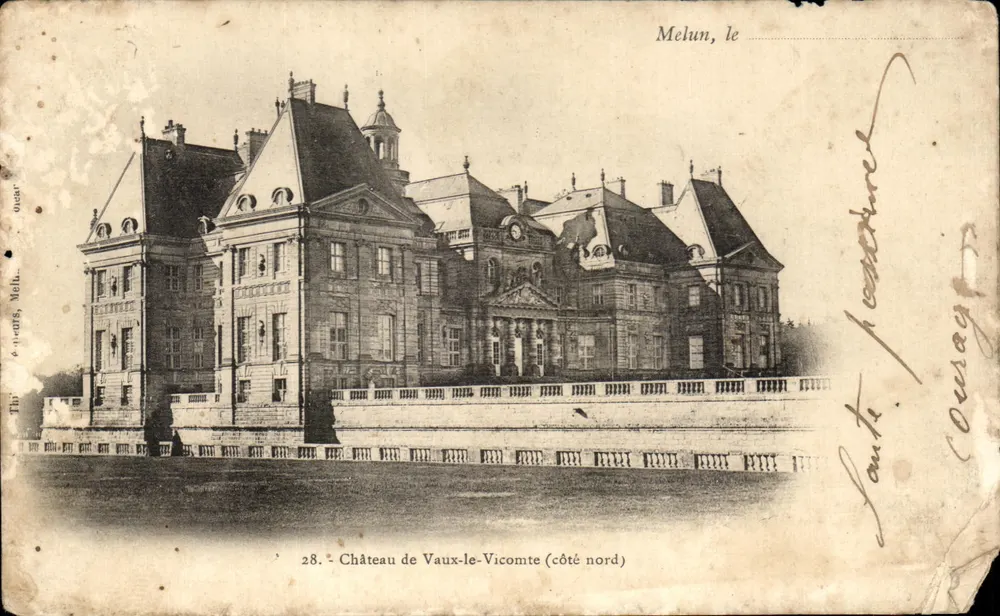 Schloss Vaux-le-Vicomte — Nordseite — Thiéry & Frères, Melun, n°28 - Vorderseite