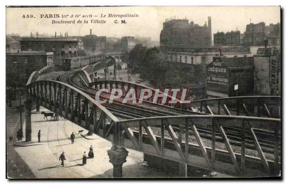 Paris (10. & 10. arrt) — Der Métropolitain, Boulevard de la Villette — C.M. — n°459 - Vorderseite
