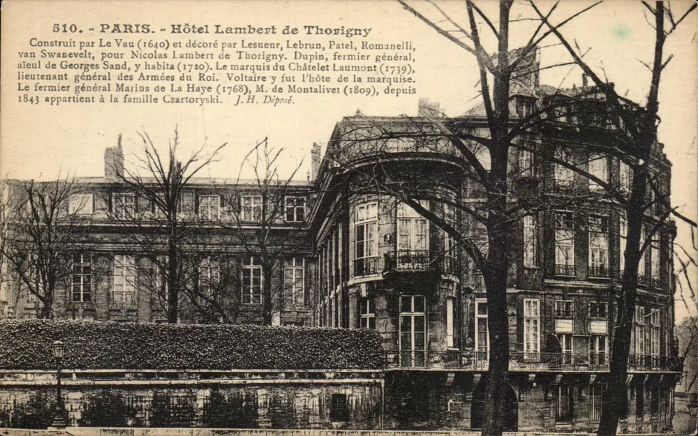 París - Hotel Lambert de Thorigny — 510 — J. Hauser, Ed. París - Anverso