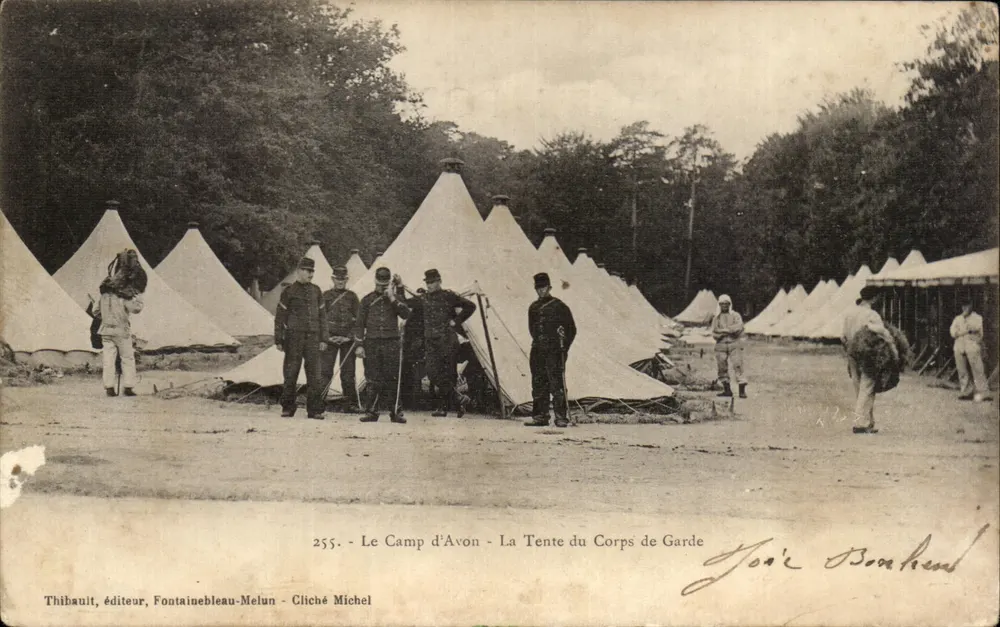Der Camp d'Avon — Die Zelt des Wachkorps — Thibault, Verlag, Fontainebleau-Melun - Vorderseite